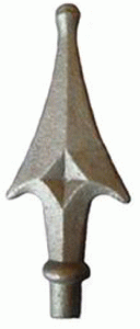 Wrought iron fied gun pointed 